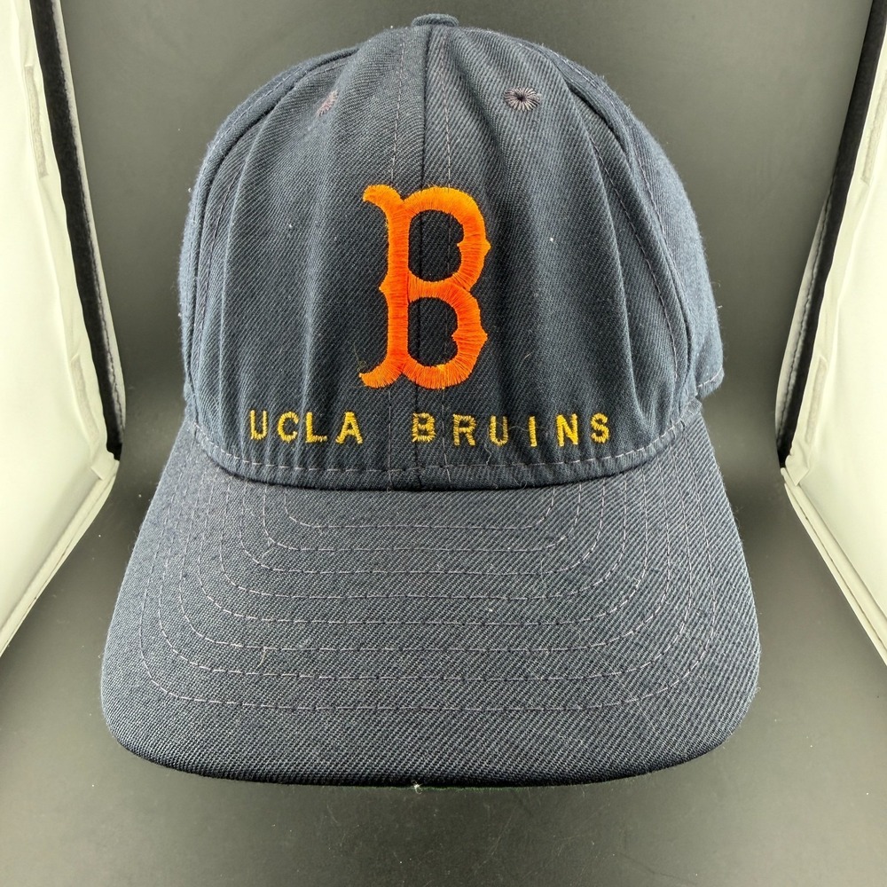 VTG California Headwear UCLA Bruins Cap Mens Navy Blue Embroidered Fitted Hat